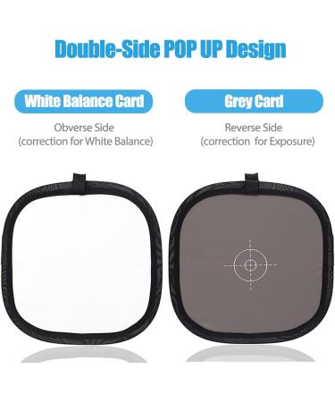Grey White Balance Card 18% & Reference Reflector Board Set with Bag - Custom Calibration for DSLR and Film Photography - Buy Online on GoSupps.com
