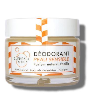 CLÉMENCE ET VIVIEN - Vanilla Balm Deodorant for Sensitive Skin 50G - Pack of 3