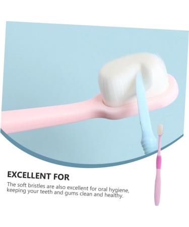 PopetPop Soft Toothbrush Set - 2 Micro Hand Toothbrushes for Adults Ideal for Pregnant Women - Comfortable Grip & Gentle Cleaning - Buy Online on GoSupps.com