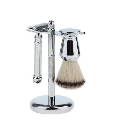 Backbayia Shaving Set Manual Shaving Brush for Barber Hair Salon #1