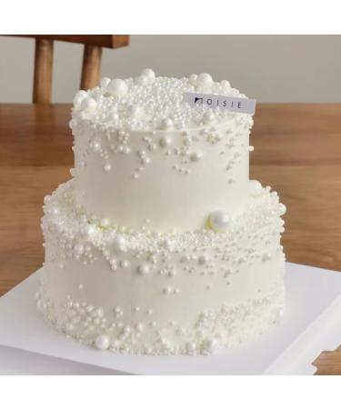 Edible Candy Cake Decoration White Pearl 4.23 Ounces Birthday Halloween Thanksgiving Christmas party Team Dinner Cake Cupcake Cookies for Dessert Sprinkles - Buy Online on GoSupps.com