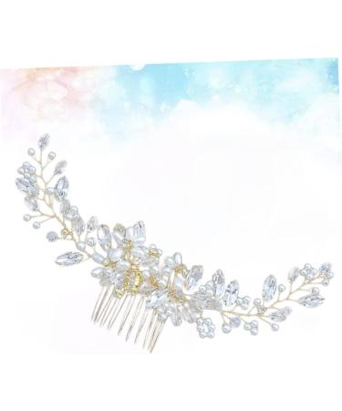 Ipetboom Wedding Hair Comb Rhinestone Comb hair comb wedding Wedding dress pearl comb rhinestones rhinestone accessories bride headgear rhinestone hair comb Comb for Bridal dress Hair up - Buy Online on GoSupps.com