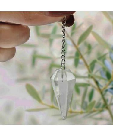 Third Eye Crystals Clear Quartz Pendulum - Wicca Healing & Reiki Meditation Accessory | Positive Energy Handmade Gift - Buy Online on GoSupps.com