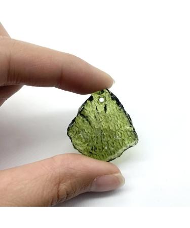 Natural Moldavite Piece with Holes Carved Handmade Home OrnamentsDecoration Stones Can be Used for JZIGTDEM - Buy Online on GoSupps.com
