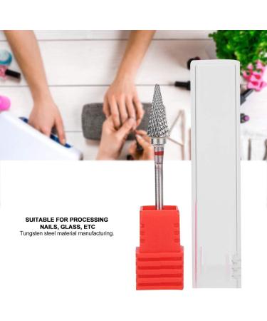 Tungsten Steel Nail Art Manicure Drill Bits - Red Electric Pedicure Grinding Head - Buy Online on GoSupps.com