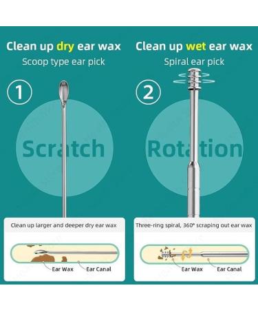 Portable Double-ended Stainless Steel Earpick Spoon | Ear Wax Removal Cleaner & Ear Care Tool Kit | Personal Care Beauty Products - Buy Online on GoSupps.com