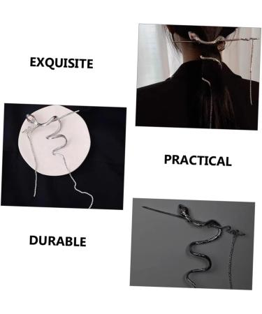 Mikinona Hair Pin Hair Fork Clip Updo Hair Accessories Snake Hair Sticks Snake Accessories For Women Hair Sticks For Bun Hair Stick China Metal Serpentine Miss - Buy Online on GoSupps.com