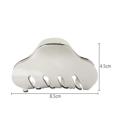 Acrylic Hair Claw Clips - 4 Solid Color Set for Women | Stable Hair Clips in Beige & Black - Shop Internationally - Buy Online on GoSupps.com