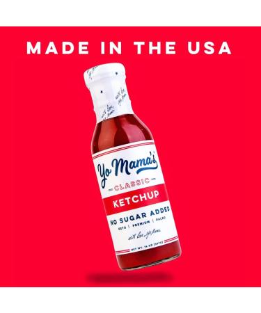 Keto Classic Ketchup by Yo Mama's Foods Pack of (2) - No Sugar Added Low Carb Vegan Gluten Free Paleo Friendly and Made with Whole Non-GMO Tomatoes! Classic Ketchup 397 g (Pack of 2) - Buy Online on GoSupps.com