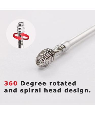 Professional Ear Wax Cleaner Tool Set - Double Ended Stainless Steel Spiral Ear Cleaner with Brush & Storage Box - Effective Ear Wax Removal Kit - Buy Online on GoSupps.com