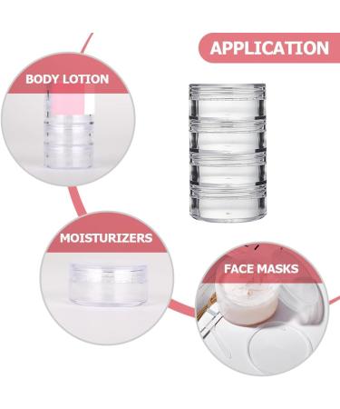 minkissy 3 Sets Eye Cream Box Stackable Clear Plastic Organizer Round Small Cream Jars Makeup Samples Jar Beauty Products Jar Cosmetics Holding Jars Makeup Cream Container Travel Leakproof 6.5x3.7cm Transparent - Buy Online on GoSupps.com