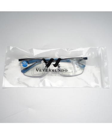 Vevesmundo Progressive Reading Glasses with Blue Light Filter for Men & Women - Multifocus Metal Rectangular Anti-Blue Light - Buy Online on GoSupps.com