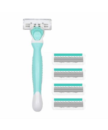 Manual Hair Scraper for Women 6 Layer Hair Removal Armpit Private Leg Hair Universal Shaver KvZ055 One Size Blue