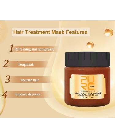BROUYOUE PURC Magical Hair Treatment Mask Upgraded - Professional Hair Conditioner for Dry & Damaged Hair - 5 Seconds Repairs - 120ML 2PCS - Buy Online on GoSupps.com