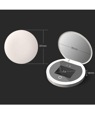 Sunscreen Testing Mirror Sunscreen Detector with Mirror for Sun Skin Care 2X Magnification 3.5 Inch Makeup Check Mirror with LED Light Compact UV Camera Mirror for Travel Outdoor - Buy Online on GoSupps.com