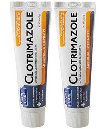 Family Care Clotrimazole Anti Fungal Cream 1% USP Dxrpyn 2 Pack
