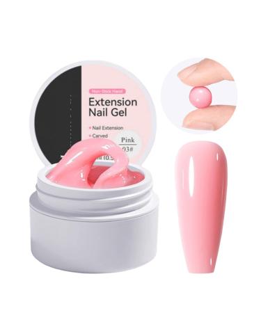 Extension Gel for Nails Sot Pink Nail Builder Gel Non-stick Solid Hard Gel Builder for Nails Extension & Nails Art DIY At Home Manicure