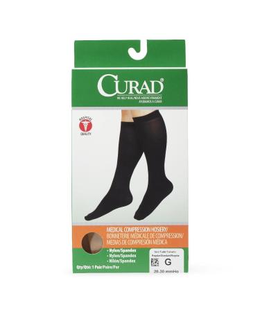Medline CURAD Knee-High Compression Hosiery - 20-30 mm Hg Tan Size G Regular Length - 1 Pair | International Shipping Available - Buy Online on GoSupps.com