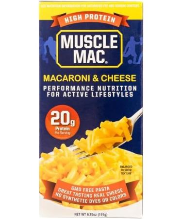 Muscle Mac High Protein Mac & Cheese Box | 20g Protein Macaroni Made with Real Cheese | Sharing Size Stovetop Boxes GMO Free Dye & Colour Free | 6.75oz Box (Pack of 2 Boxes) Cheddar Pack of 2 Boxes - Buy Online on GoSupps.com