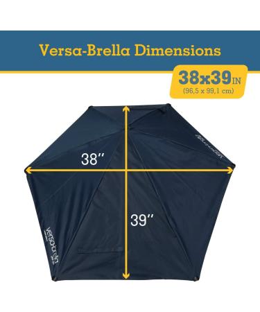 Sport-Brella Versa-Brella SPF 50+ Adjustable Umbrella with Universal Clamp Regular Midnight Blue - Buy Online on GoSupps.com