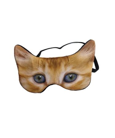 3D Cute Animal Funny Sleep Eye Mask for Kids Girls Men Women Soft Plush Cat Blindfold Sleeping Mask for Plane Travel Yoga Office Snap Nap Eye Cover Eyeshade