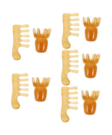 Healvian 10 Stk Massage Kamm from Harz crystals Gua Sha Gua Sha-Walze Massagekamm for body acupuncture point massage tools antistatic massage device roll scratch board tool beeshaharz