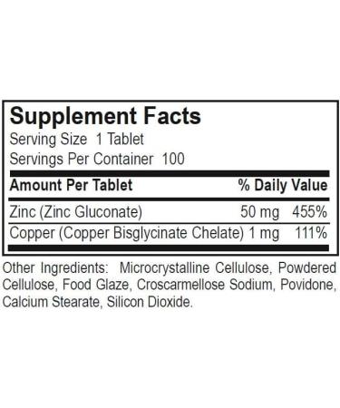 Hillestad Pharmaceuticals - Zinc 50 Plus Copper- 100 Tablets - Buy Online on GoSupps.com