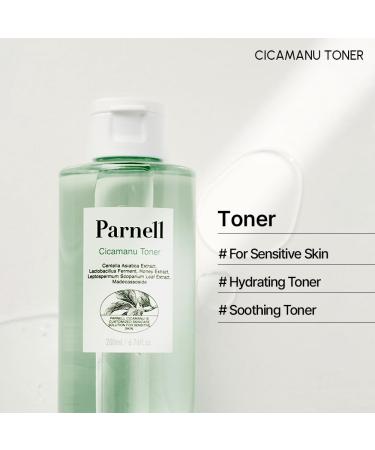 Buy Parnell Cicamanu Toner for Sensitive Skin - Centella Asiatica Ceramide & LHA - Soothing Moisturizer (200ml) - International Shipping Available - Buy Online on GoSupps.com