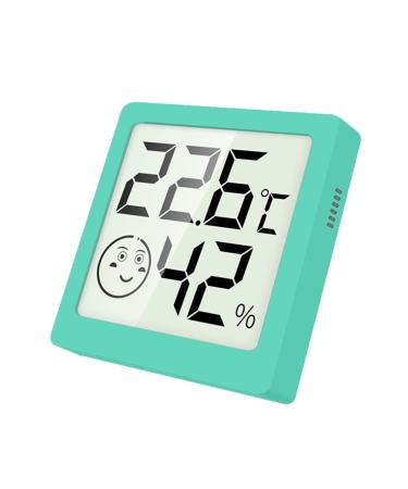 MOMOJIA Thermometer Digital Hygrometer Indoor Thermometer Humidity Meter Room Thermometer with Magnet Temperature Humidity Monitor Green