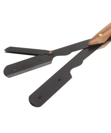 Professional Foldable Straight Edge Razor - Stainless Steel Barber Precision Beard & Hair Blade Holder - Buy Online on GoSupps.com