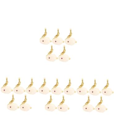 Zerodeko 10 pcs jade rabbit pendant charm bracelet handmade bracelets woven bracelet bunny costume Charms bracelet pendant Necklace Charm DIY Bracelet Charms DIY Keychains Charms Model 2.2X1.5cmx4pcs As Shownx4pcs