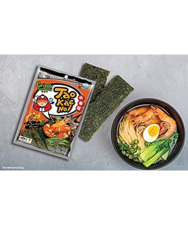 Tao Kae Noi Tom Yum Goong Crispy Seaweed Snack with Shrimp Flavor - 32g (Pack of 2) | Buy Internationally - Buy Online on GoSupps.com