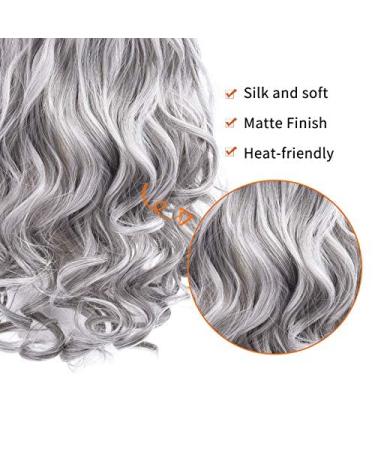 REECHO Invisible Wire Hair Extensions 20 Inch - Grey/Brown/Silver/White Mixed (Pack of 1) | Curly Wavy Secret Hairpiece with Adjustable Transparent Headband and Secure Clips for Women - Buy Online on GoSupps.com