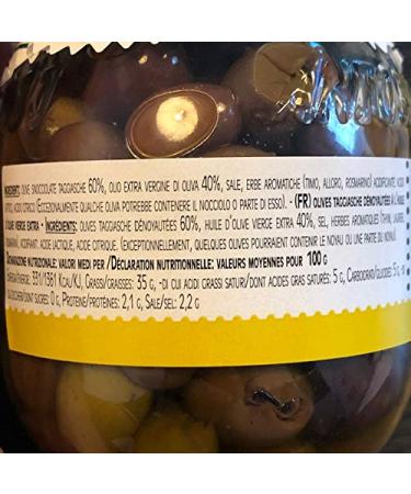 Pitted Taggiasche Olives in Extra Virgin Olive Oil - 280g | Premium Italian Olives for Sale | Buy Internationally - Buy Online on GoSupps.com