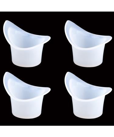 MFUOE 4 Piece Eye Wash Cup 8ml Reusable Silicone Eye Bath Cup Non Sterile Eye Flush Cups for Refreshing Cleaning Tired Eyes