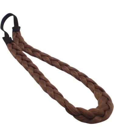 Topkids Accessories Synthetic Hair Elasticated Headbands for Women & Girls School or Work Headband Natural-Look blonde & Brunette Hair Bands for Ladies Braided Faux Hair (Brunette Braid) - Buy Online on GoSupps.com