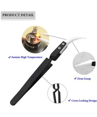 3 PCS Precision Reverse Ceramic Electronic Soldering Tweezers - Self Locking Hot Tweezers with Ceramic Tips - Buy Online on GoSupps.com