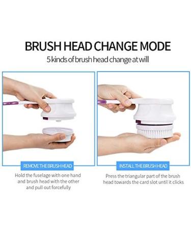 A2k Twenty Electric Massaging Bath Brush with 5 Removable Heads & USB Recharge - Waterproof Blue - Buy Online on GoSupps.com