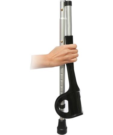 Crutch Folding Elbow Soft Grip Crutches Adjustable 10 Height Slip Resistant Mobility Aid for Elderly Arm Cuff Crutch Foldable Crutch for Handicapped Disabled Adults FA - Buy Online on GoSupps.com