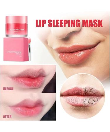 (Must - Have) 2PCS Lip Sleeping Mask Double Effect Lip Mask Overnight for Dry Lip Masks Treatment Care With Lip Scrubs Exfoliator & Moisturizer Peeling Lip Primer - Buy Online on GoSupps.com