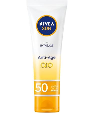 NIVEA SUN NIVEA SUN Women's Anti-Aging & Anti-Dark Spot Face Cream SPF 50 (1 x 50 ml) Q10 Formula Moisturizing Face Cream for Daily Use UVA/UVB Sun Protection Light Texture