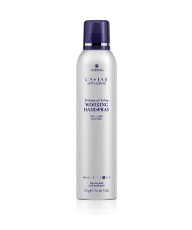Alterna Caviar Anti-Aging Professional Styling Working Hair Spray | Ultra-dry, Brushable | Helps Control Frizz & Adds Shine | Sulfate Free 7.4 Fl Oz (Pack of 1)