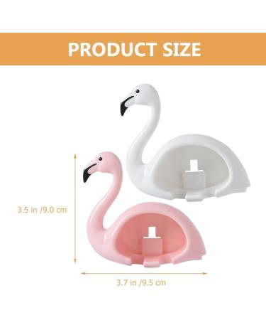 Cabilock 8 STK Flamingo Toothpaste & Toothbrush Holder - Bathroom Wall Organizer & Sterilization Rack | Automatic ABS Bathroom Decor - Buy Online on GoSupps.com