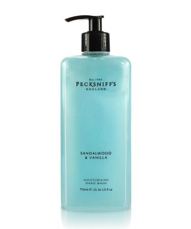 Pecksniff's Classic Sandalwood & Vanilla Scented Moisturizing Hand Wash | 750ml 25.3 Fl oz