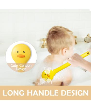 Little Yellow Eagle Bath Brush | Soft Bristles, Long Handle | Kids Aged 3-12 | Sweat Stain & Beauty Bath Cleaning | Wet/Dry Brush | 14 inch Lemon Yellow - Buy Online on GoSupps.com