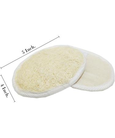 Set of 3 Natural Exfoliating Loofah Sponges with Long Handle & 2 Loofah Pads - Ideal Shower Scrubber for Body Cleansing - Buy Online on GoSupps.com