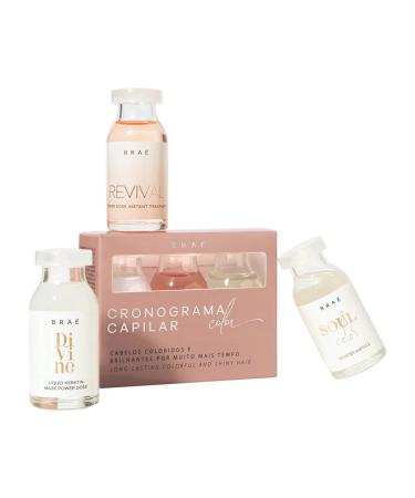 Cronograma Capilar Color Braé Para Cabelos Coloridos 3x13ml