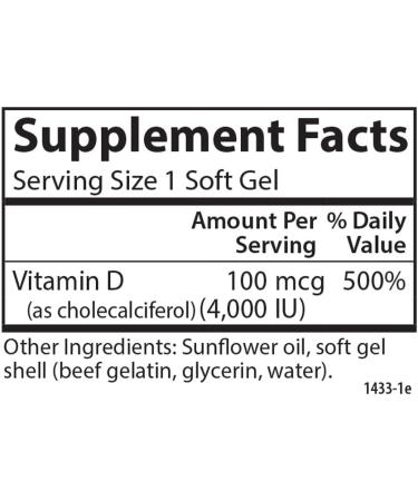 Carlson - Vitamin D3 4000 IU (100 mcg), Immune Support, Bone Health, Muscle Health, Cholecalciferol, Vitamin D Supplements, Vitamin D3 Soft Gels, 360 Softgels - Buy Online on GoSupps.com