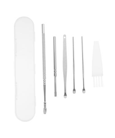 Parliky 4 Sets Ear Pick Tool Ear Cleaning Tool Cleaning Scraper Limpiador De Oidos Adulto Spiral Ear Wax Picks Ear Wax Scoop Stainless Steel Earwax Pick Ear Pick Kit Earwax Removal Kit Set
