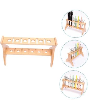 Solid Wood Stand Organizer Hair Stylist Shear Holder Professional Comb Salon Tools Holder Hair Cutting Tool Holder Siccors Scissor Holder Barber Portable Wooden Decorate - Buy Online on GoSupps.com